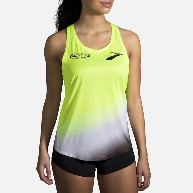 Brooks Elite Women's Running Tank Top - Yellow (40932-YIBM)